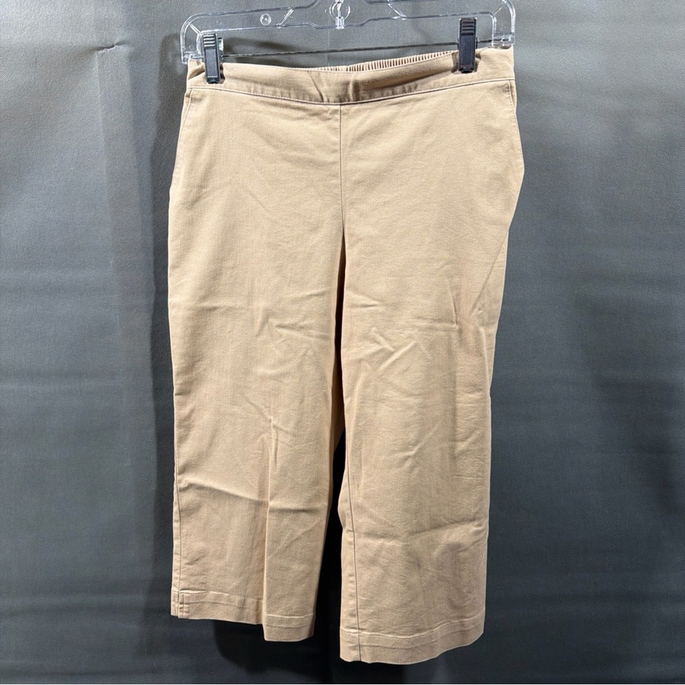 Alfred Dunner 6 Petite Capri Beige Elastic Back Waist Pull-On / Read Desc